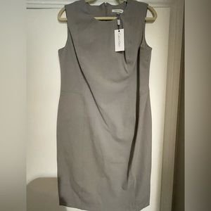 Calvin Klein NWT gray sheath dress, size 12